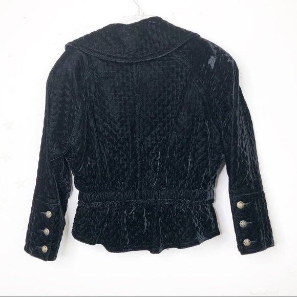 Kaos By Andy John’s black velvet quilted jacket - Picture 6 of 13